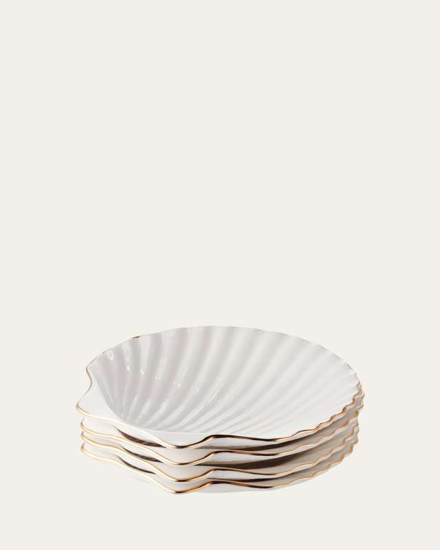 Shell Appetizer Plates, Set of 4